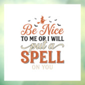 Grappige Heksen Spreuk Citaat Halloween Vector Ont Raamsticker (Vel 3)