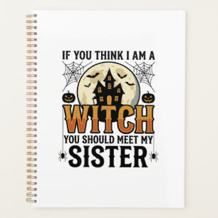Grappige Heksen Zuster Halloween Vintage Grafisch_ Planner