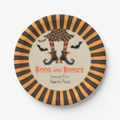 Grappige heksenbenen Halloween Party Papieren Bordje (Voorkant)