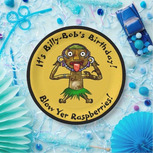 Grappige heksendokter Tiki Party - gepersonaliseer Papieren Bordje (Feest)