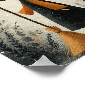 Grappige Heksenillustratie Halloween Nursery Poster (Hoek)