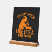 Grappige Heksenketel Halloween Acryl Bord (Hoek)