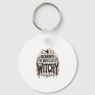 Grappige Hekserige Halloween Vintage Gravure Shirt Sleutelhanger