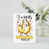 Grappige helemaal bananen over jou briefkaart (Staand voorkant)