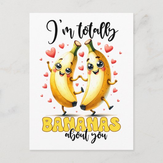 Grappige helemaal bananen over jou briefkaart (Voorkant)