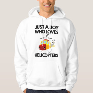 Grappige Helikopter Jongens Peuter Kinderen Mannen Hoodie