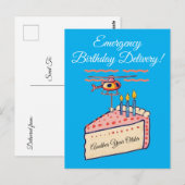 Grappige Helikopter Verjaardag Cake Delivery Art Briefkaart (Voorkant / Achterkant)
