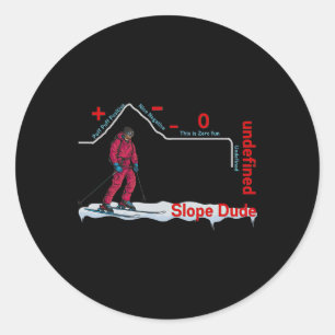 Grappige Helling Man Algebra Meetkunde Middelbare Ronde Sticker