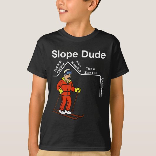 Grappige Helling Man Algebra Meetkunde Middelbare T-shirt (Voorkant)