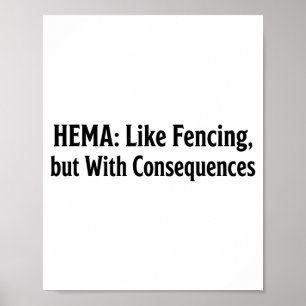 Grappige Hema Shirt - Als Schermen Maar Met Gevolg Poster