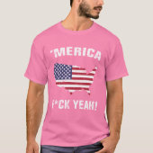 Grappige hemden - AMERIKA, F*CK YEAH! T-shirt (Voorkant)