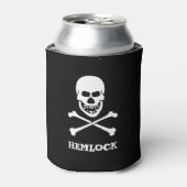 Grappige Hemlock Poison Symbool Schedel Crossbones Blikjeskoeler (Blikje Voorkant)