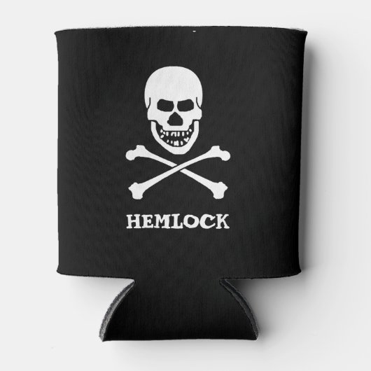Grappige Hemlock Poison Symbool Schedel Crossbones Blikjeskoeler (Voorkant)