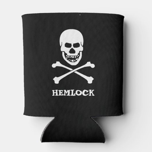 Grappige Hemlock Poison Symbool Schedel Crossbones Blikjeskoeler (Achterkant)