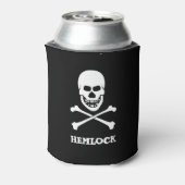 Grappige Hemlock Poison Symbool Schedel Crossbones Blikjeskoeler (Blikje Achterkant)