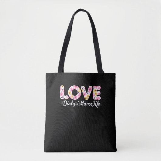 Grappige Hemodialyse Nierverpleegkundige - Liefde Tote Bag (Voorkant)