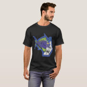 Grappige hengelaarvis cartoon t-shirt (Voorkant volledig)