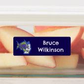 Grappige hengelvis cartoon gepersonaliseerd labels (Aangebracht)