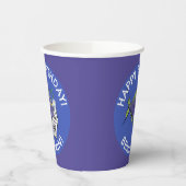 Grappige hengelvis cartoon gepersonaliseerde verja papieren bekers (Links)