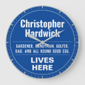 Grappige herdenkingsmuur plaque grote klok (Voorkant)