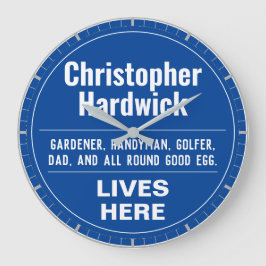 Grappige herdenkingsmuur plaque grote klok