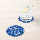 Grappige herdenkingsmuur plaque ronde kartonnen onderzetter (Insitu)