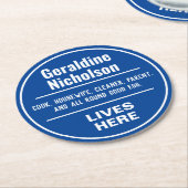 Grappige herdenkingsmuur plaque ronde kartonnen onderzetter (Gebogen)