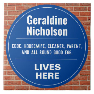 Grappige herdenkingsmuur plaque tegeltje