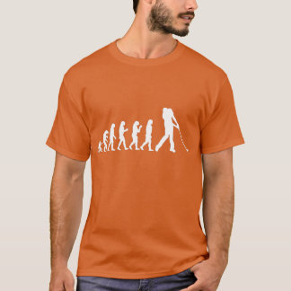 Grappige Heren Golf Golfer Holbewoner Evolutie T-shirt