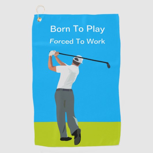 Grappige heren golfhanddoeken novelty design golfhanddoek (Voorkant)