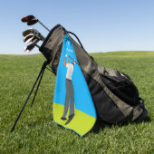 Grappige heren golfhanddoeken novelty design golfhanddoek (Groen)