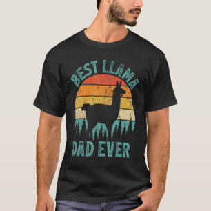 Grappige Heren Llama Vintage Beste Llama Vader Ooi T-shirt