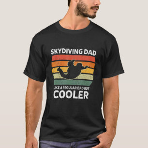 Grappige Heren Retro Skydiving Vader Als Een Gewon T-shirt