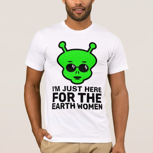 GRAPPIGE HEREN T-SHIRTS, ALIEN T-SHIRT (Voorkant)