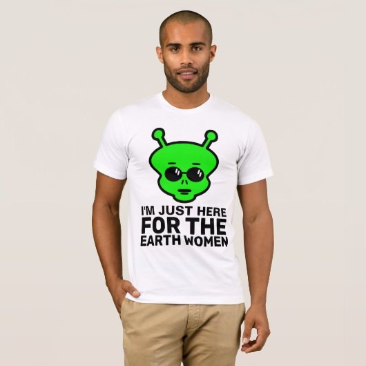 GRAPPIGE HEREN T-SHIRTS, ALIEN T-SHIRT (Voorkant volledig)