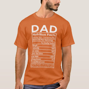 Grappige heren Vaderdag Papa Voedingsfeiten Cadeau T-shirt