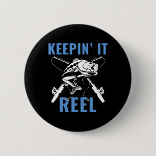 Grappige Heren Vissen Grafisch Grappige Spreuk Vis Ronde Button 5,7 Cm