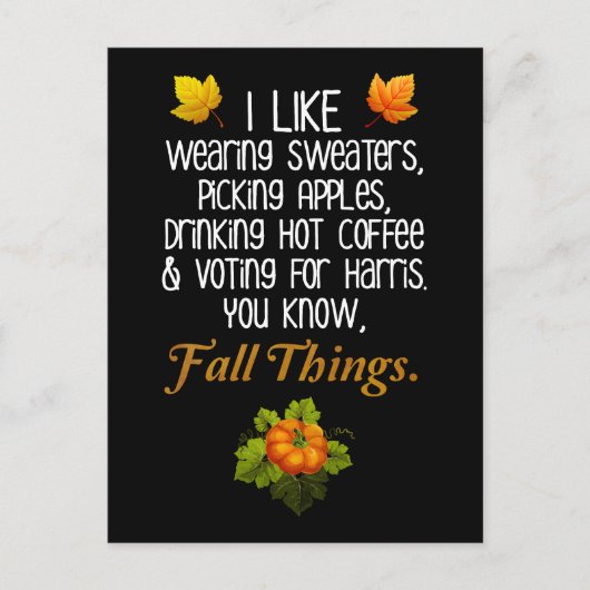 Grappige Herfst 2024 november Verkiezingen Pro-Har Briefkaart (Voorkant)