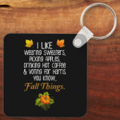 Grappige Herfst 2024 november Verkiezingen Pro-Har Sleutelhanger (Achterkant)