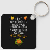 Grappige Herfst 2024 november Verkiezingen Pro-Har Sleutelhanger (Achterkant)