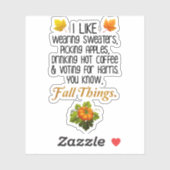 Grappige Herfst 2024 november Verkiezingen Pro-Har Sticker (Vel)