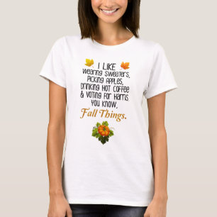 Grappige Herfst 2024 november Verkiezingen Pro-Har T-shirt