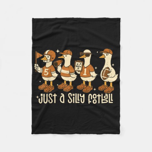 Grappige Herfst Eikel Cute Gewoon Een Dwaze Voetba Fleece Deken (Voorkant)