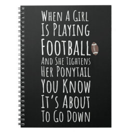 Grappige Herfst Football Cadeaus voor Meisjes Spel Notitieboek