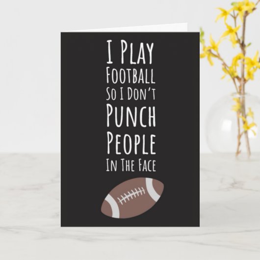Grappige Herfst Football Kaarten voor hem Humor sp (Gele Bloem)