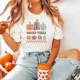 Grappige Herfst "Gourd Vibes" T-shirt