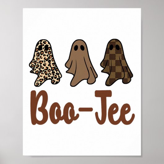 Grappige Herfst Halloween Ghost Boujee Boo-jee Spo Poster (Voorkant)