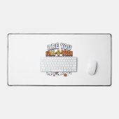 Grappige Herfst Halloween Leraar Geest Richtingen Bureaumat (Keyboard & Muis)