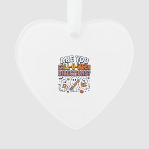 Grappige Herfst Halloween Leraar Geest Richtingen  Ornament