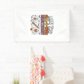 Grappige Herfst Halloween Leraar Geest Richtingen Spandoek (Insitu)
